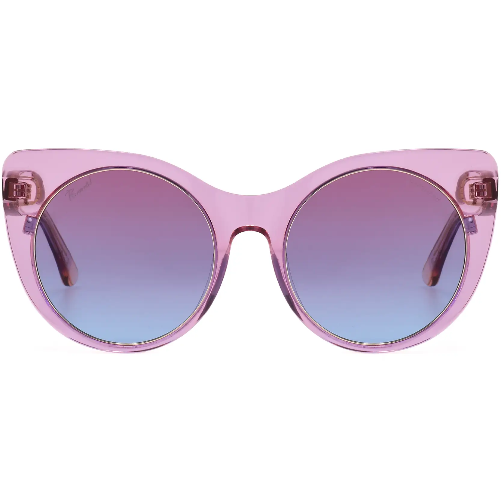 Gafas sol redonda rosa, vista frontal