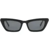 Gafas sol cat-eye negro, vista frontal