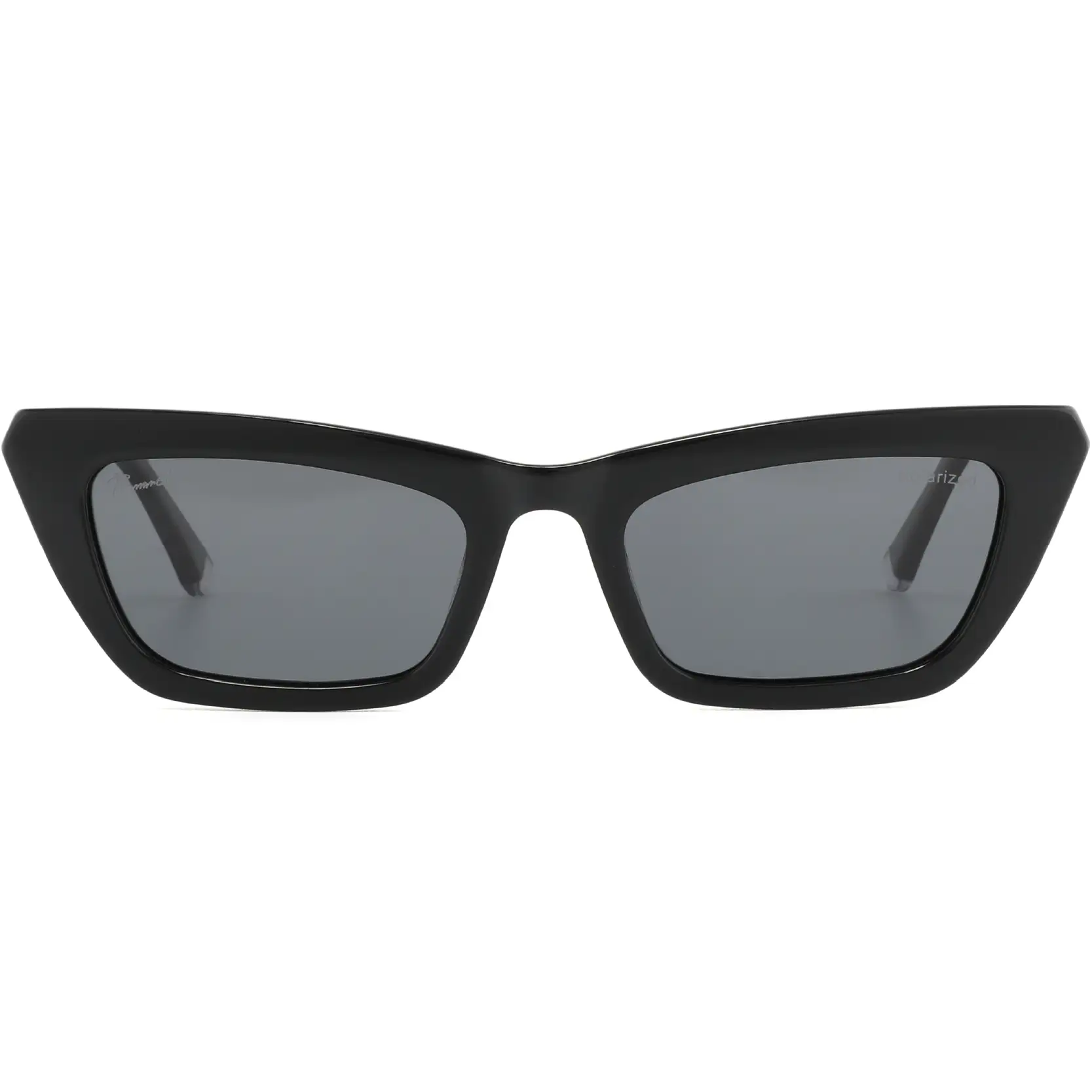 Gafas sol cat-eye negro, vista frontal