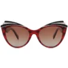 Gafas sol cat-eye carey detalle negro, vista frontal